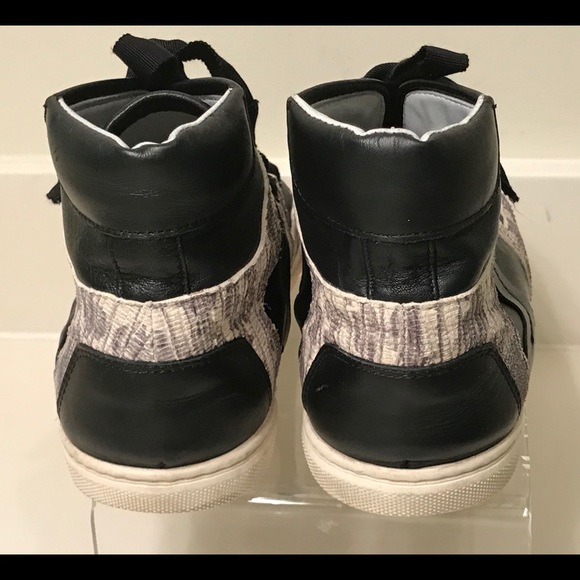 Lanvin Leather Snake High Top Sneaker - Picture 6 of 9